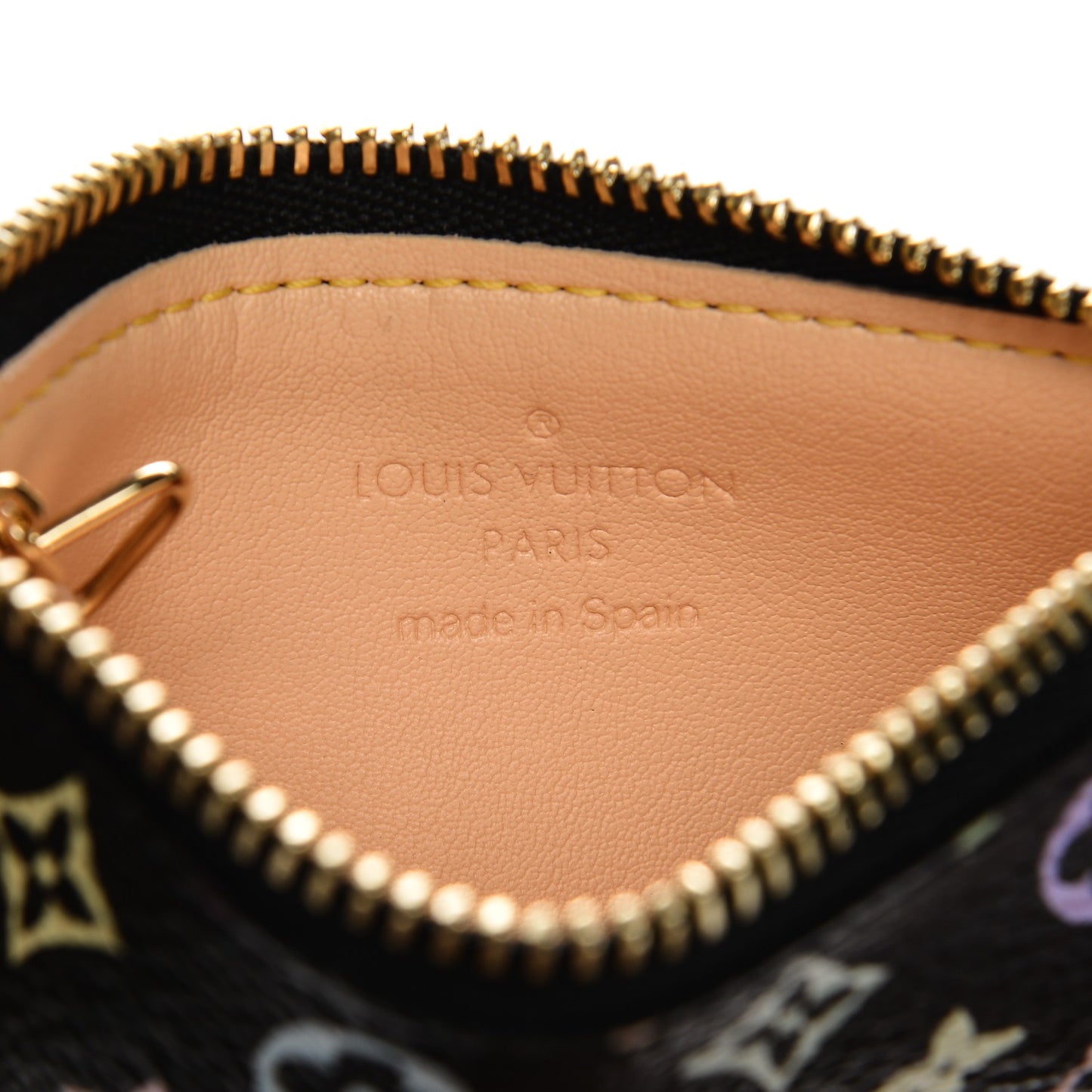 Monogram Multicolor Key Pouch Black