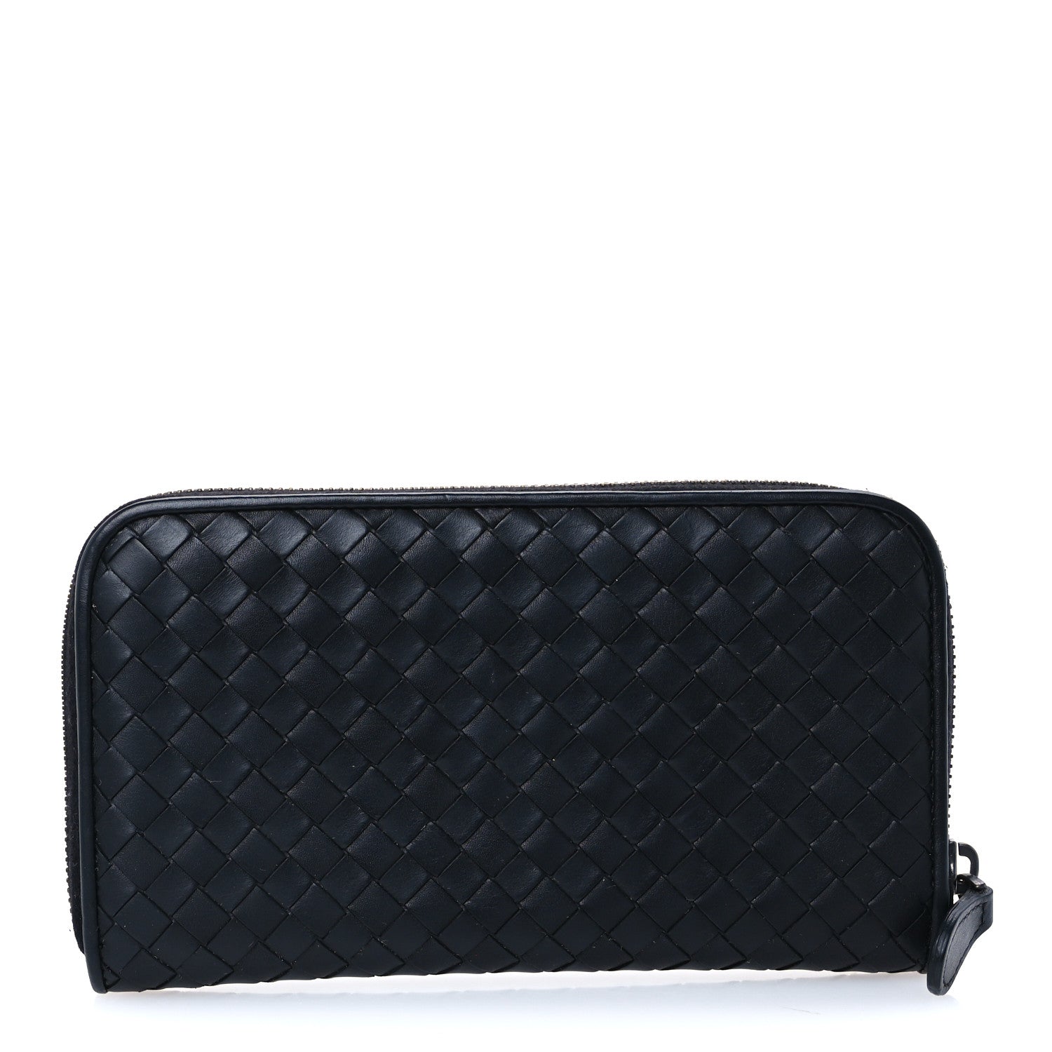 Bottega Veneta Nappa Intrecciato Zip Around Wallet Black 1 of 8