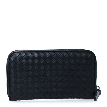 Bottega Veneta Nappa Intrecciato Zip Around Wallet Black 1 of 8