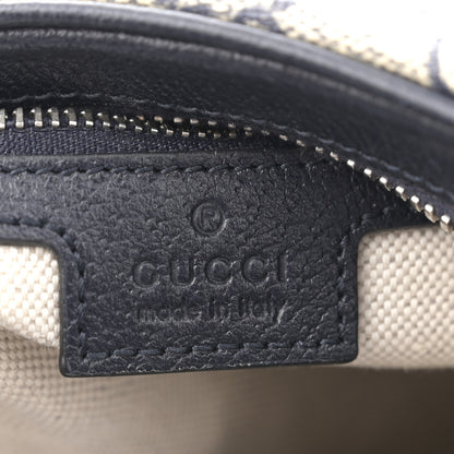 Gucci GG Supreme Monogram Textured Calfskin Web Large Attache Shoulder Bag Beige Blue 6 of 10