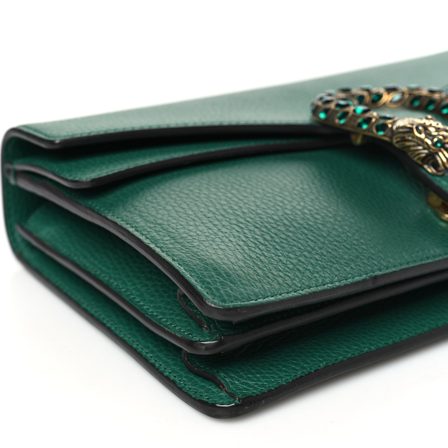 Gucci Pebbled Calfskin Small Dionysus Shoulder Bag Emerald 9 of 10