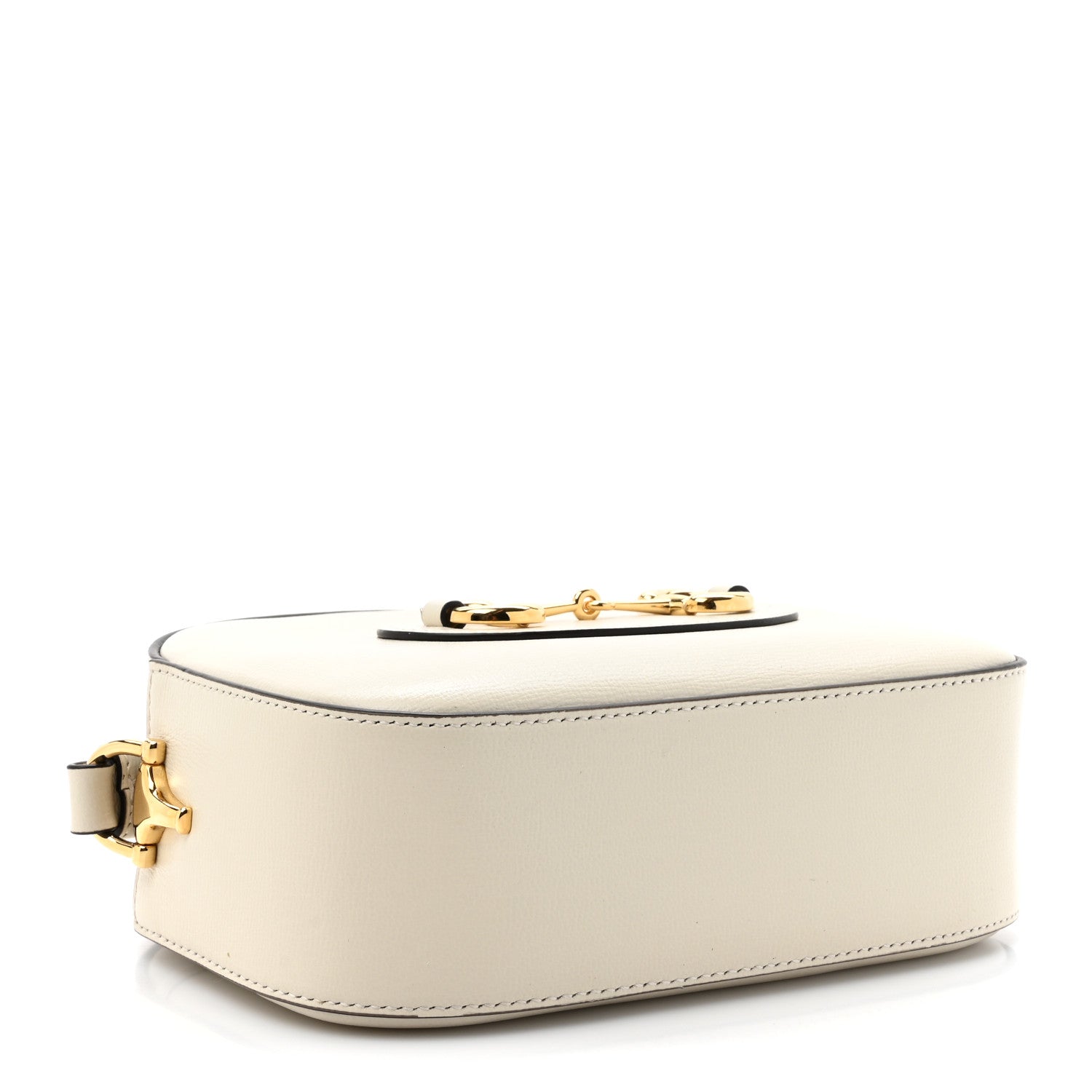 Gucci Azalea Calfskin Mini Horsebit 1955 Camera Shoulder Bag Mystic White 4 of 11