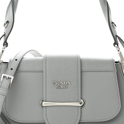Prada City Calfskin Saffiano Mini Sidonie Shoulder Bag Marmo 7 of 12