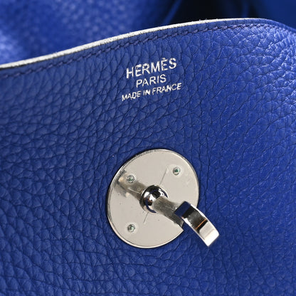 Hermes Taurillon Clemence Lindy 30 Bleu Electrique 6 of 10