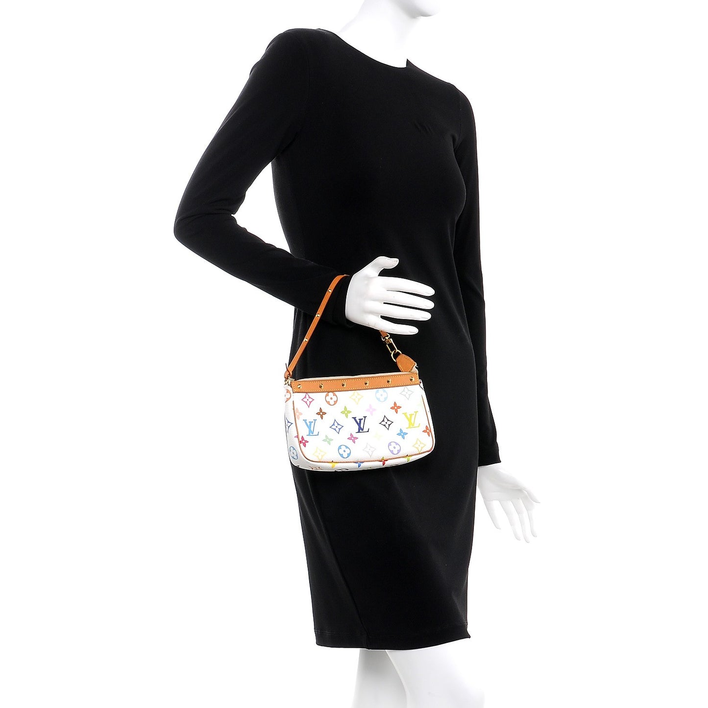 Monogram Multicolor Pochette Accessories White