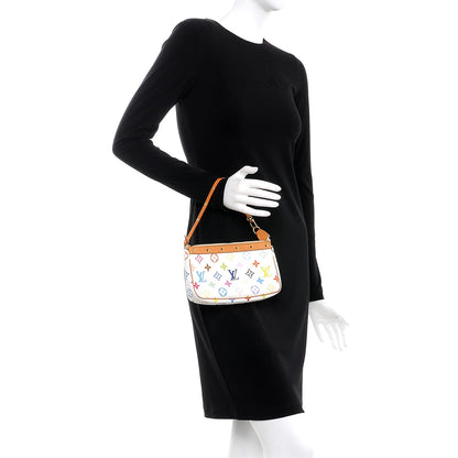 Louis Vuitton Monogram Multicolor Pochette Accessories White 2 of 9
