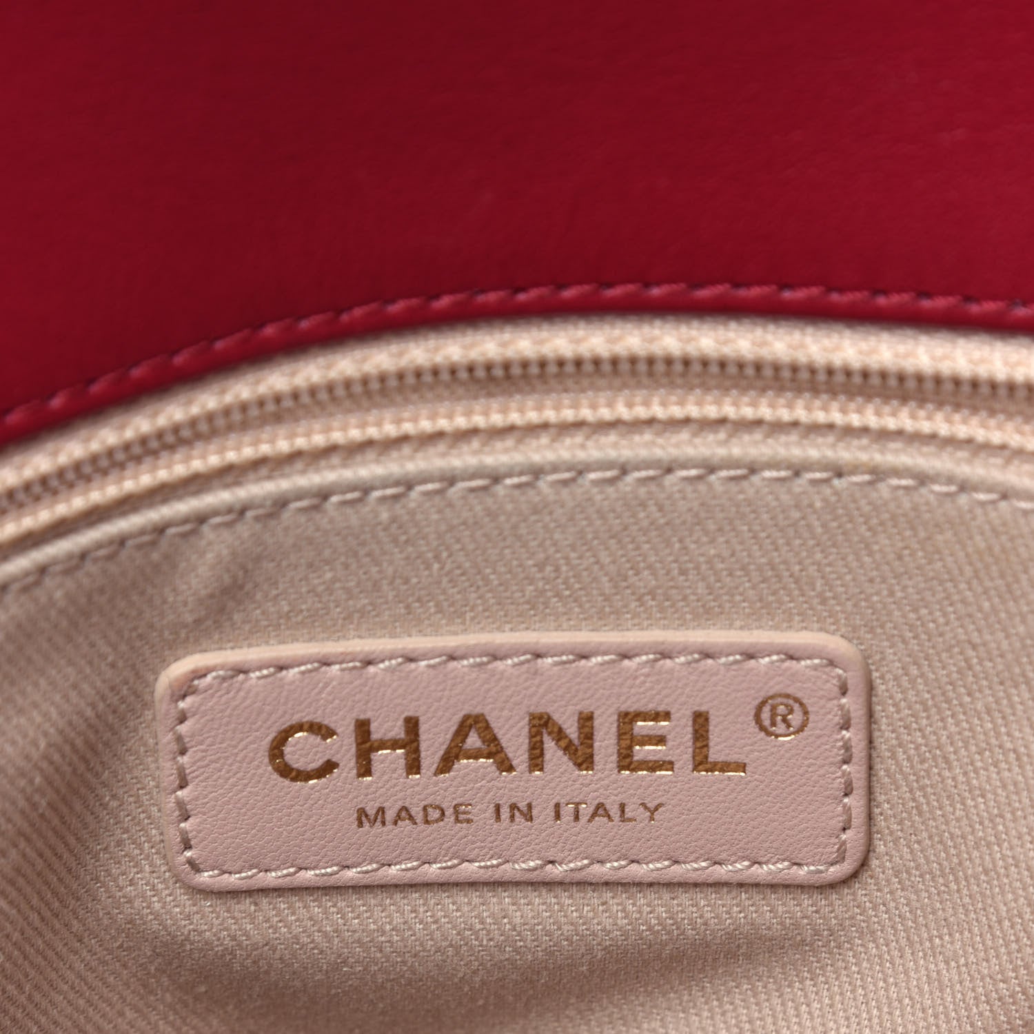 Chanel Calfskin Chevron Stitched Small Coco Flap Bag Red 7 of 10