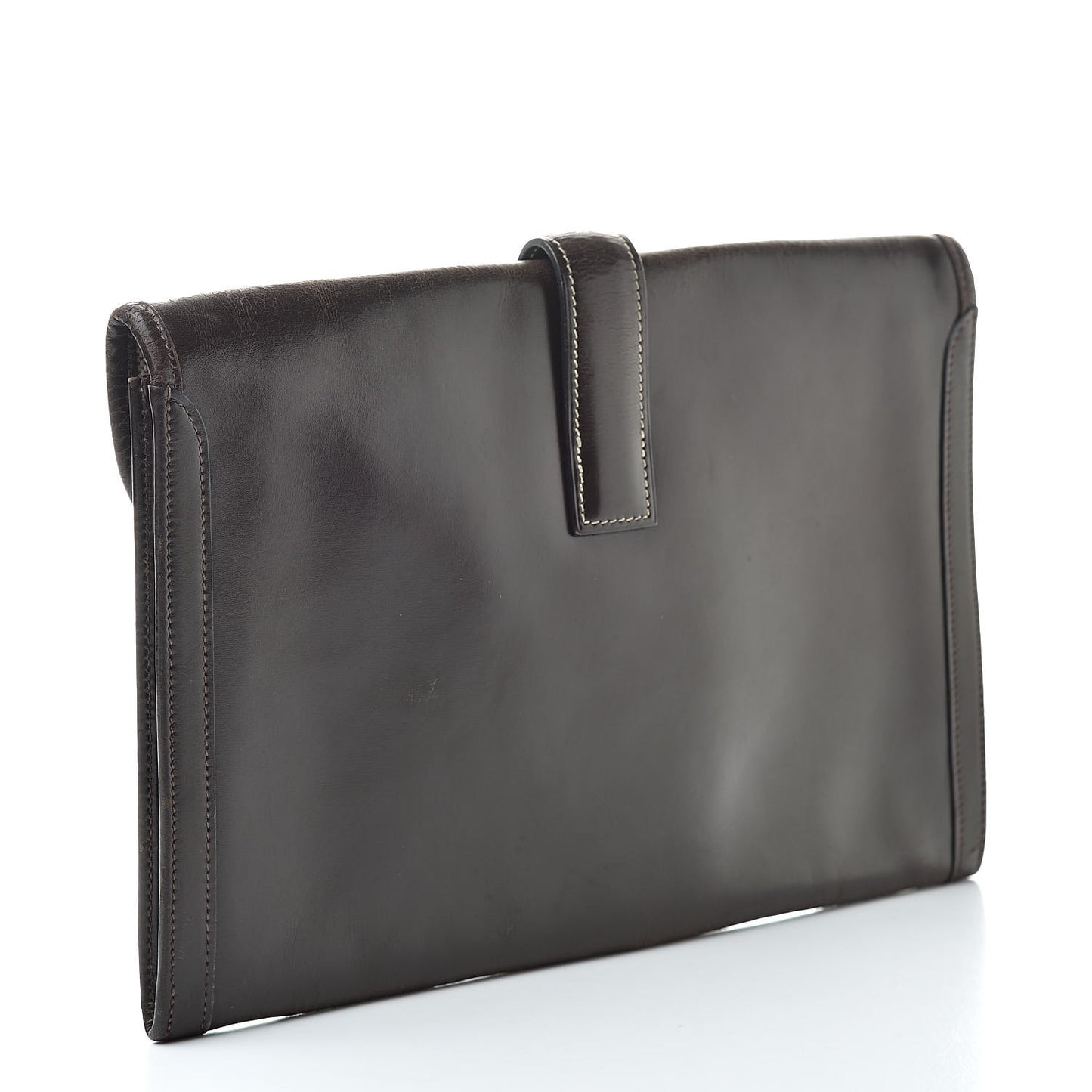 Box Calf Jige PM Clutch Chocolate