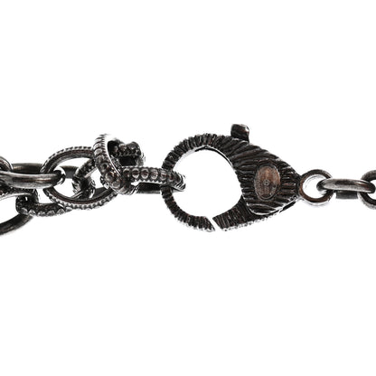 Chanel Strass Glass Pearl Lambskin Long Beaded CC Necklace Ruthenium Black Grey 6 of 7