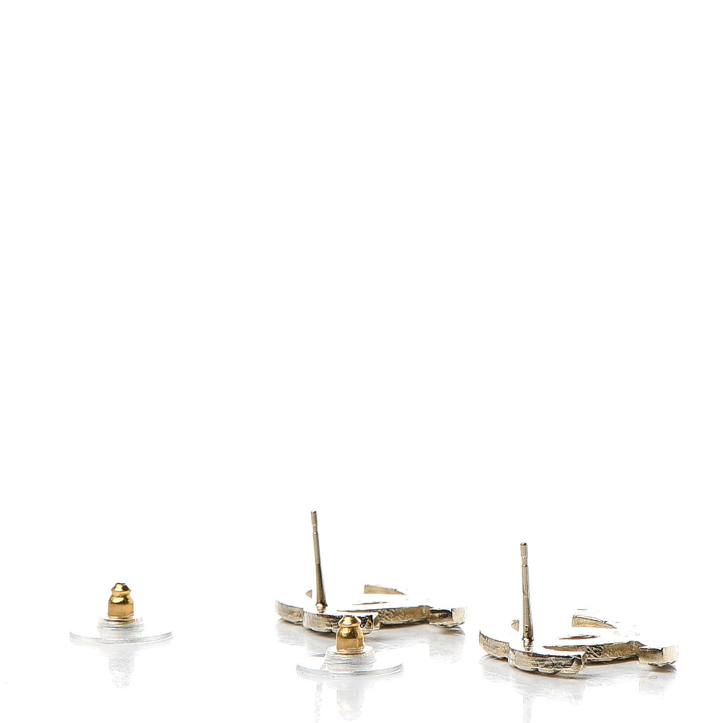 Metal Gripoix Along The Nile Earrings Gold Orange