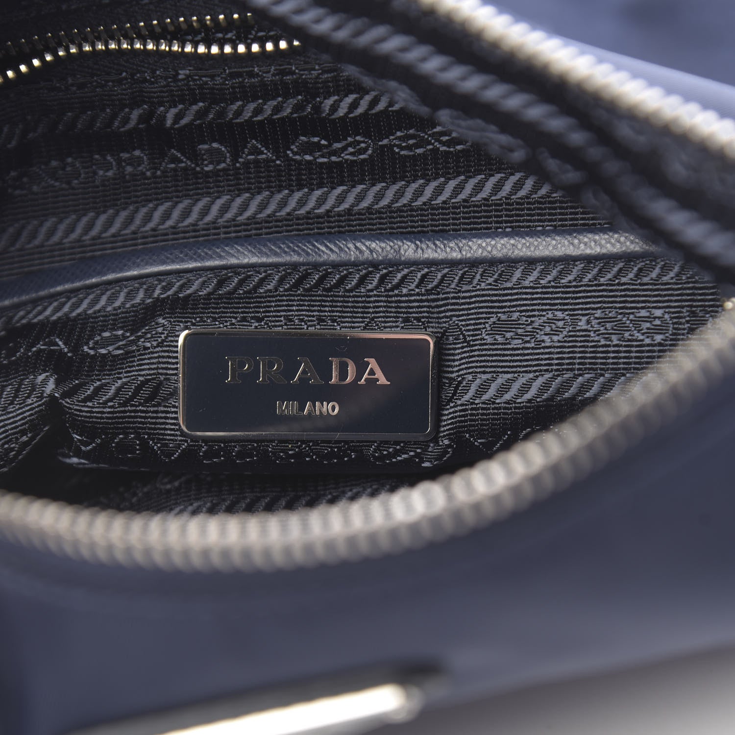 Prada Tessuto Nylon Saffiano Flat Messenger Bag Baltico 6 of 10