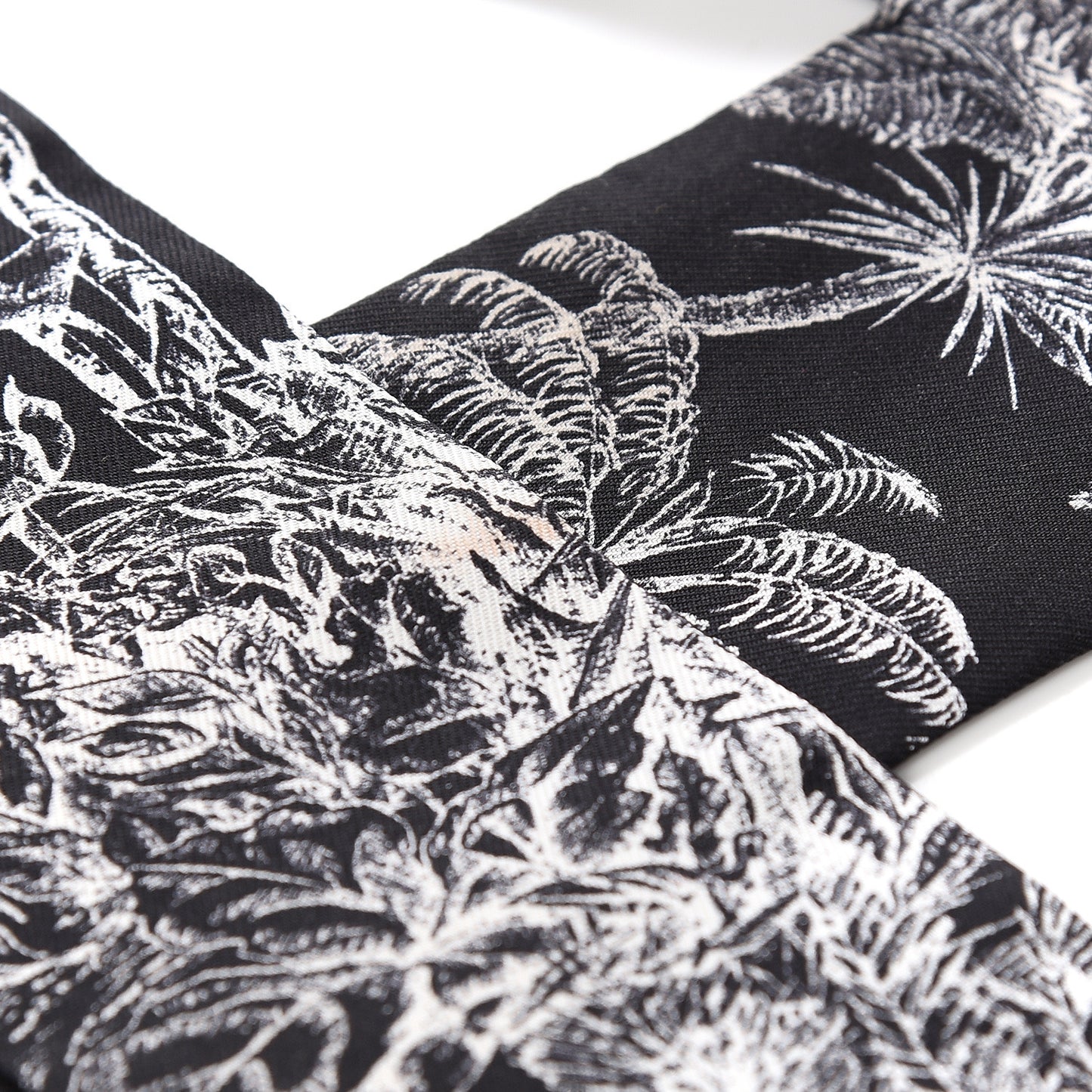 Silk Toile De Jouy Tropicalia Mitzah Scarf Black