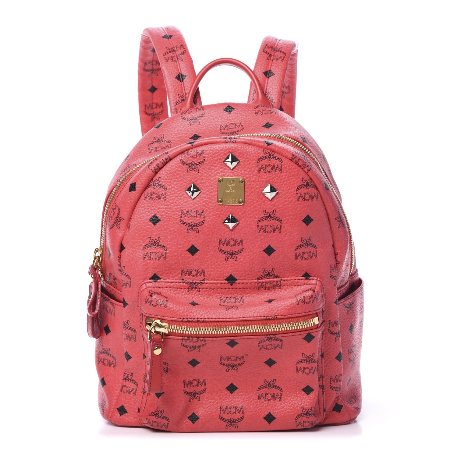 MCM Visetos Small Sprinkle Stud Stark Backpack Corail 1 of 10