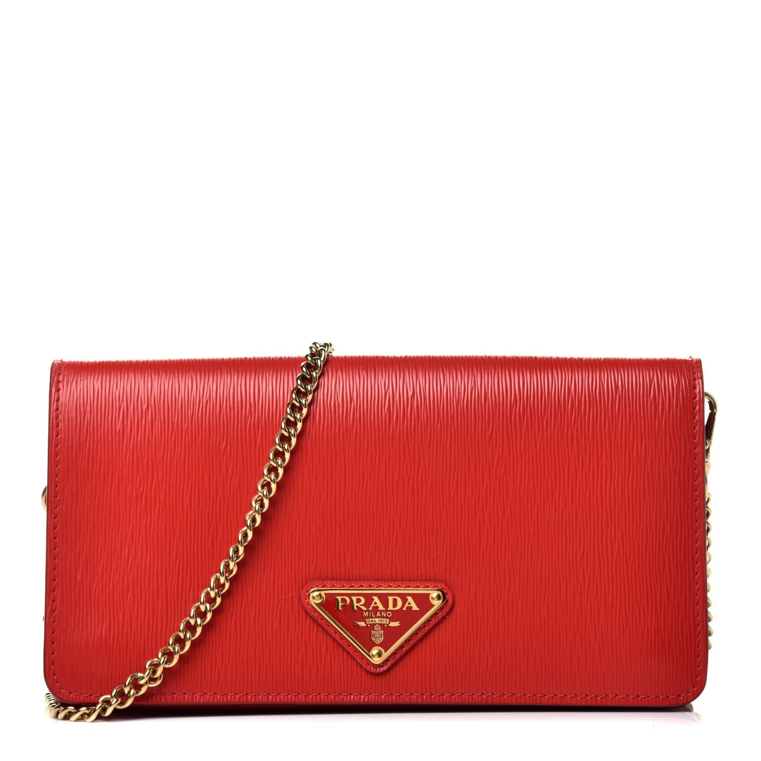 Prada Vitello Move Triangle Logo Mini Crossbody Bag Lacca 1 of 9