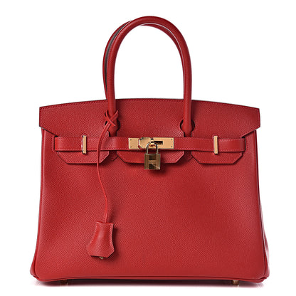 Hermes Epsom Birkin 30 Rouge Casaque 1 of 49