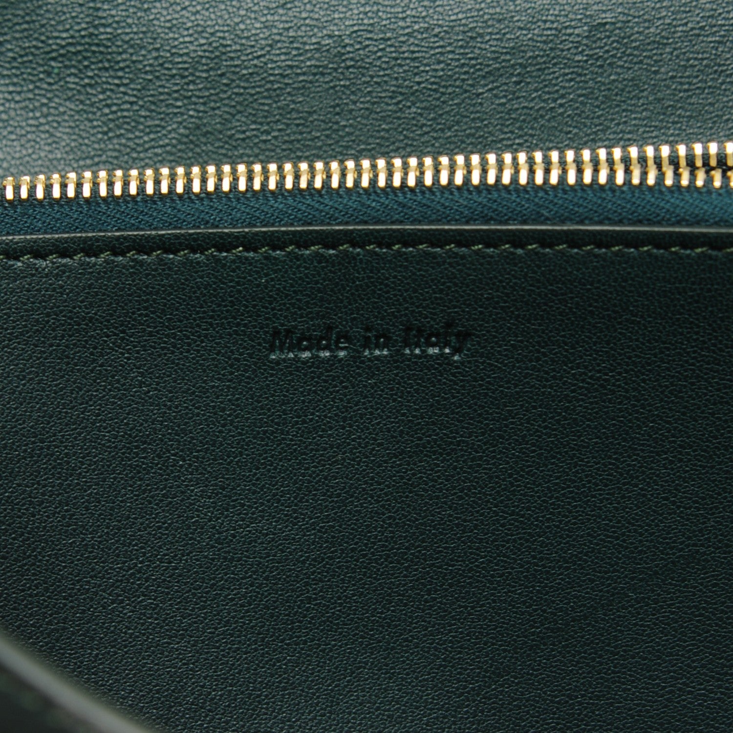 Celine Lambskin Large Flap Wallet Emerald 6 of 8