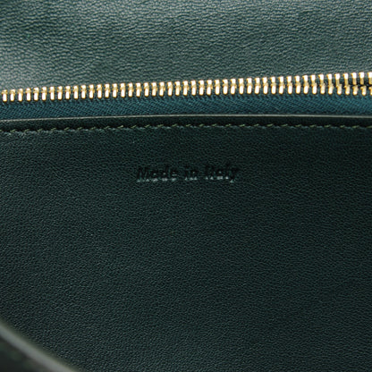Celine Lambskin Large Flap Wallet Emerald 6 of 8