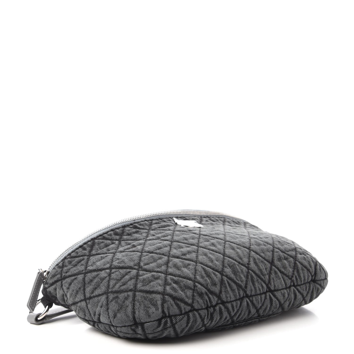 Chanel Denim Quilted Denimpression Waist Bag Black Grey 4 of 11