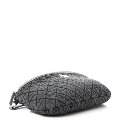 Chanel Denim Quilted Denimpression Waist Bag Black Grey 4 of 11