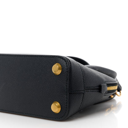 Balenciaga Signature Grained Calfskin XXS Ville Top Handle Bag Black White 10 of 10