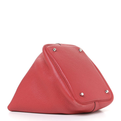 Hermes Taurillon Clemence Picotin Lock 18 PM Rouge Casaque 3 of 13
