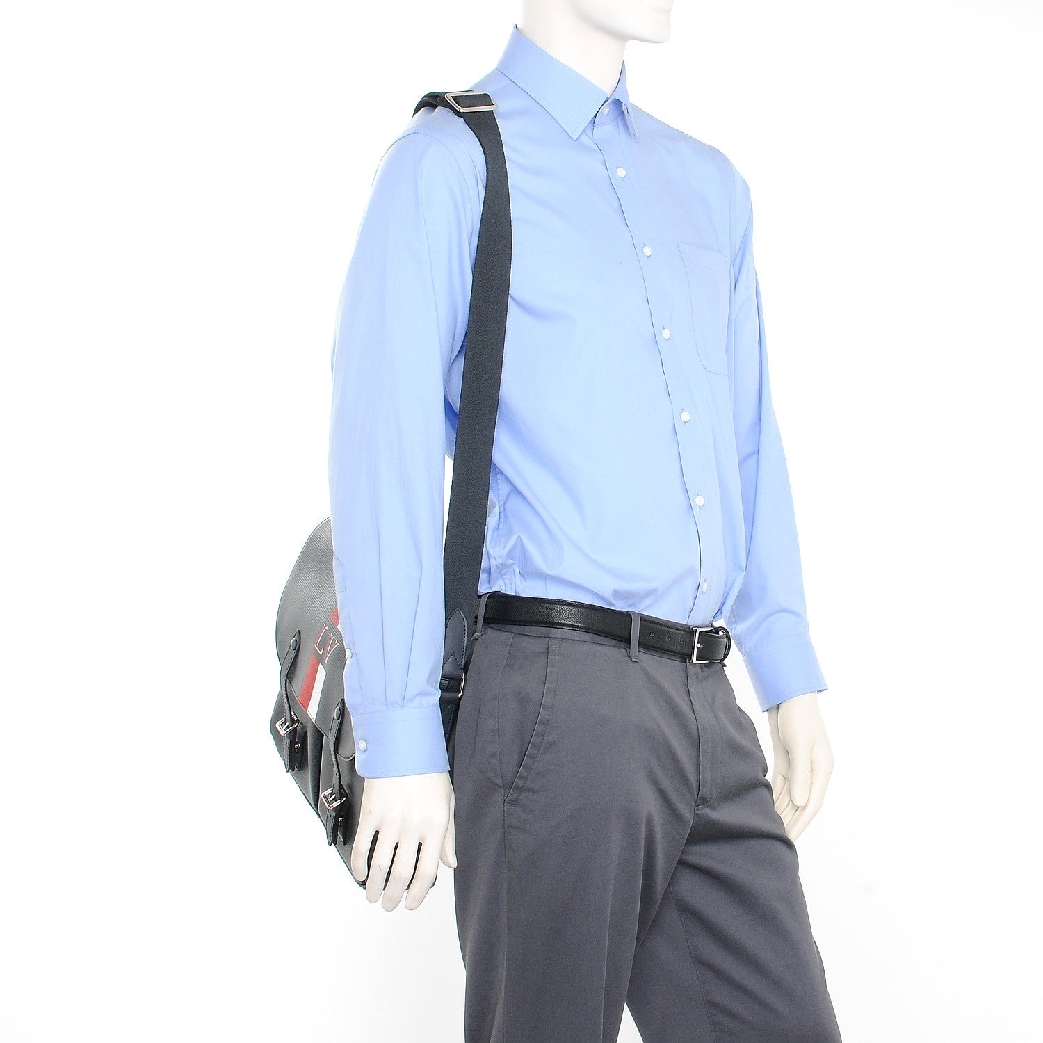 Louis Vuitton Epi Christopher Messenger Navy Stripes 2 of 7