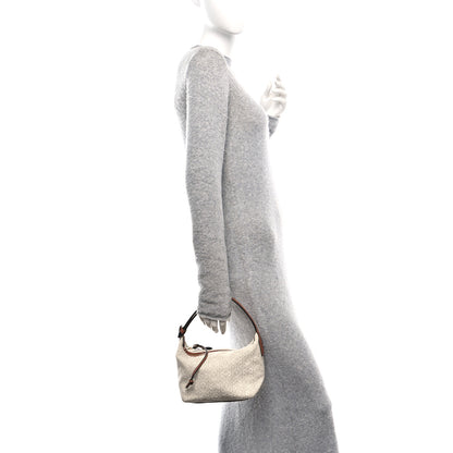 Loewe Jacquard Anagram Calfskin Small Cubi Bag Ecru Tan 2 of 9