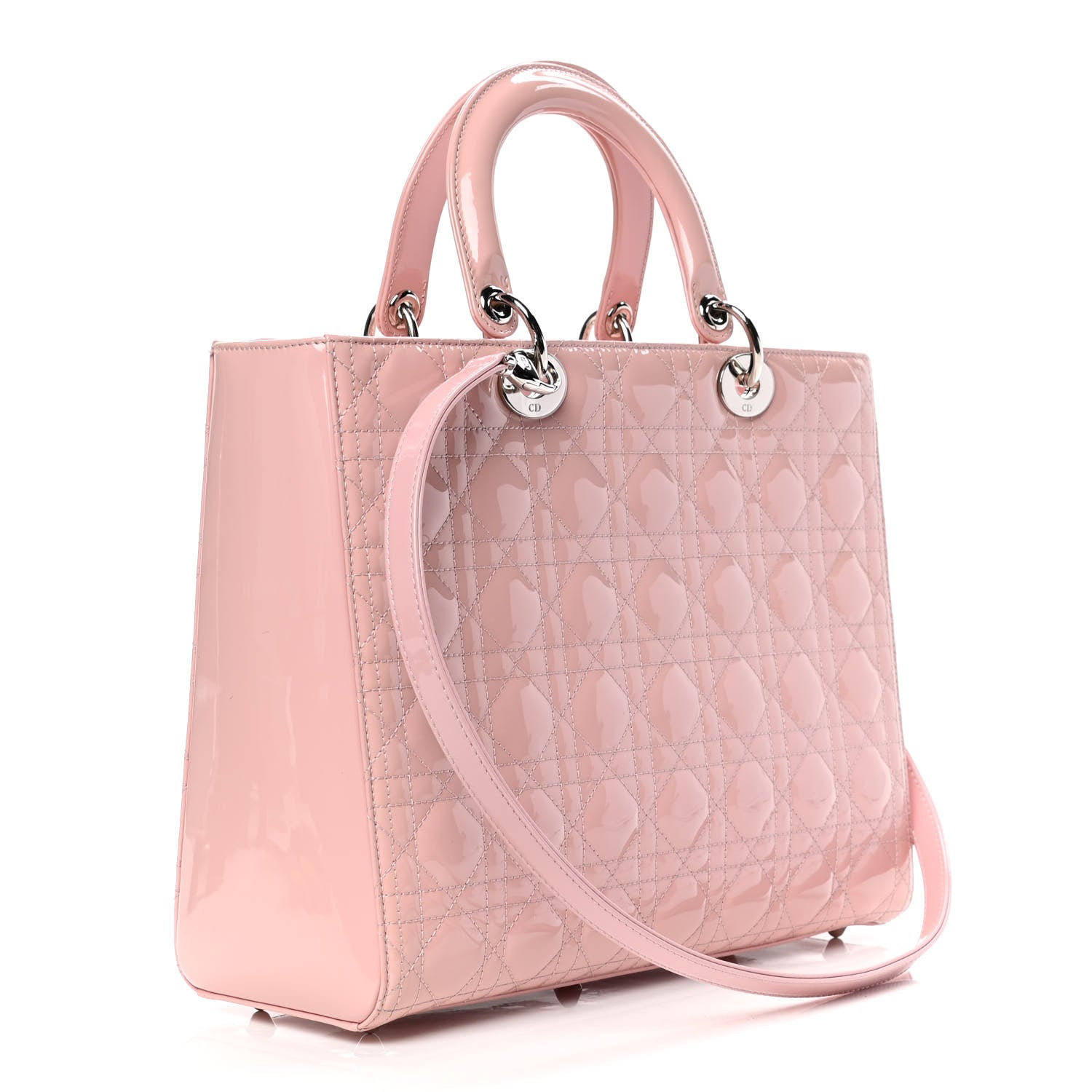 Christian Dior Patent Cannage Large Lady Dior Light Pink 2 of 5