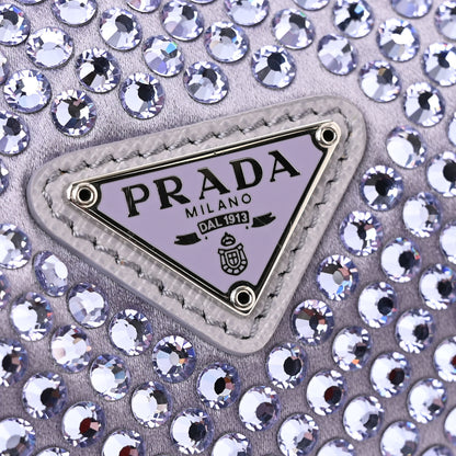 Prada Satin Crystal Mini Re-Edition 2000 Bag Glicine 11 of 11