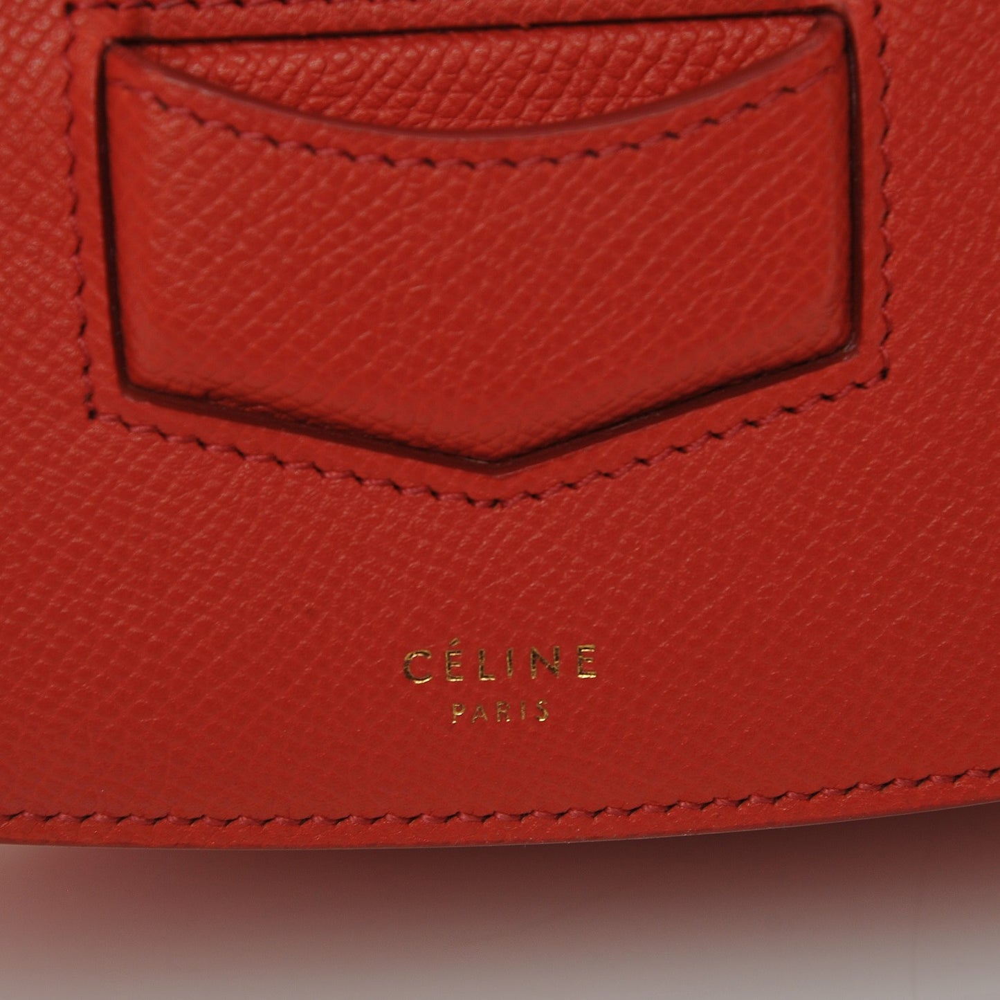 Grained Calfskin Compact Trotteur Poppy