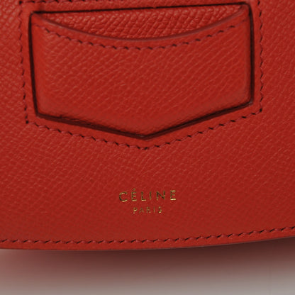 Celine Grained Calfskin Compact Trotteur Poppy 7 of 8