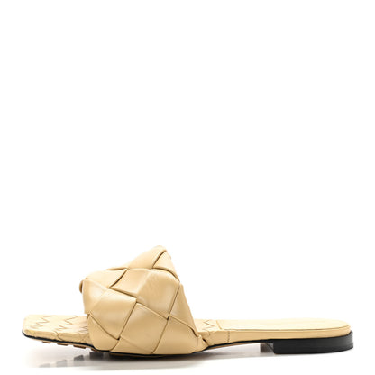 Bottega Veneta Nappa Maxi Intrecciato Lido Flat Sandals 40.5 Cane Sugar 1 of 7