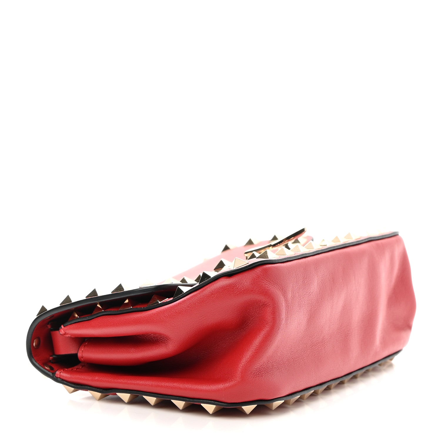 Valentino Garavani Vitello Mini Rockstud Flap Saddle Crossbody Bag Rosso Valentino 5 of 9
