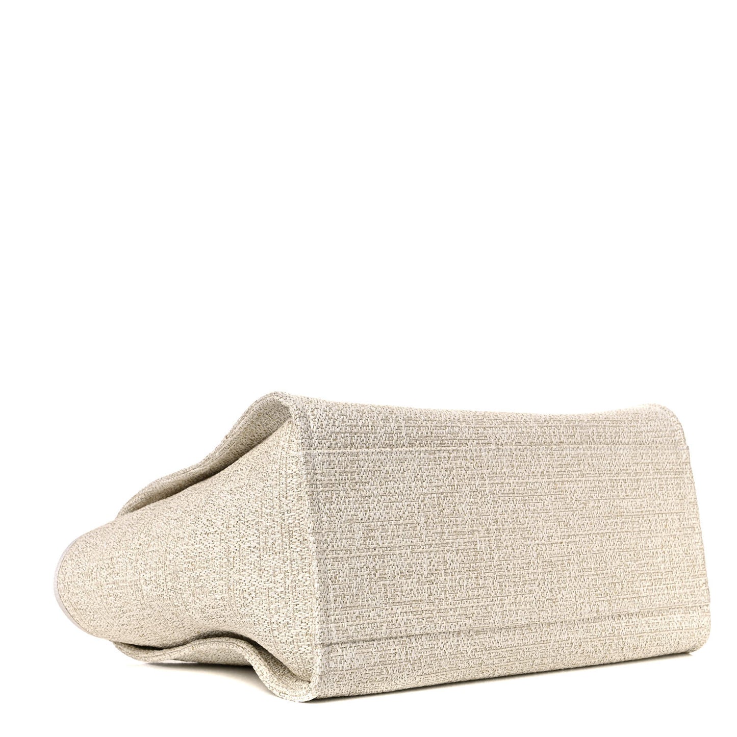 Lurex Boucle Large Deauville Tote Ivory