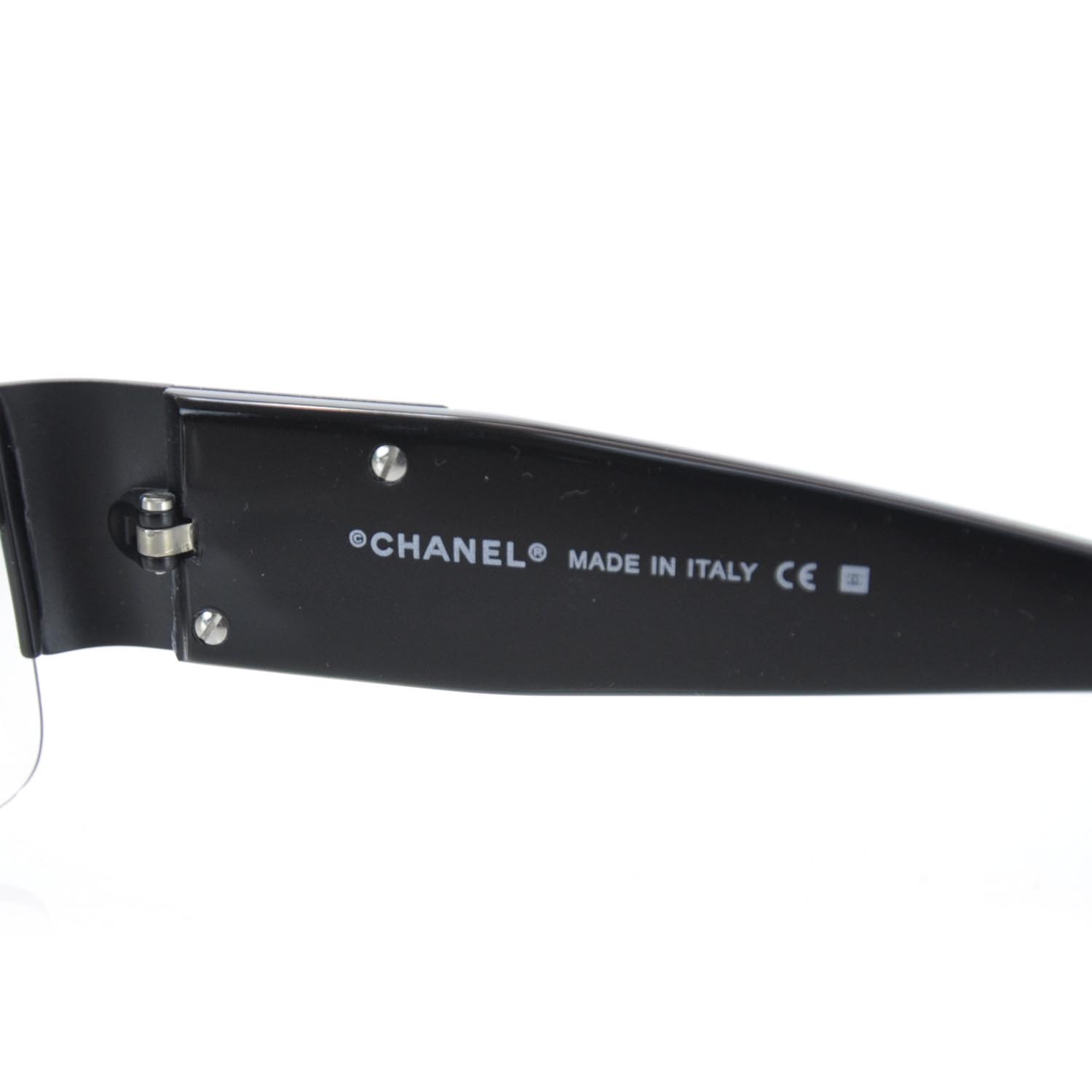 Chanel Crystal CC Logo Sunglasses 4117 B Black 4 of 7