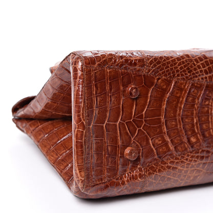 Nancy Gonzalez Crocodile Top Handle Tote Brown 7 of 9