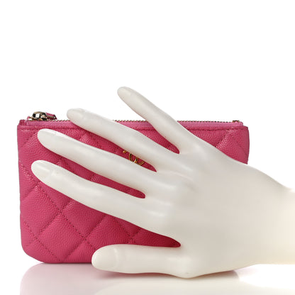 Chanel Caviar Quilted Small Cosmetic Case Pink 2 of 11