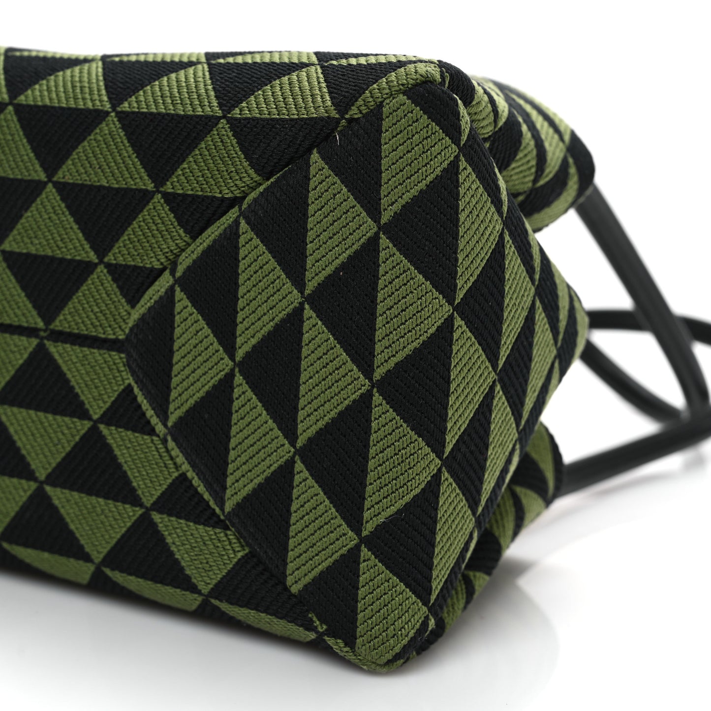 Jacquard Triangolo Symbole Embroidered Small Shoulder Bag Black Edera