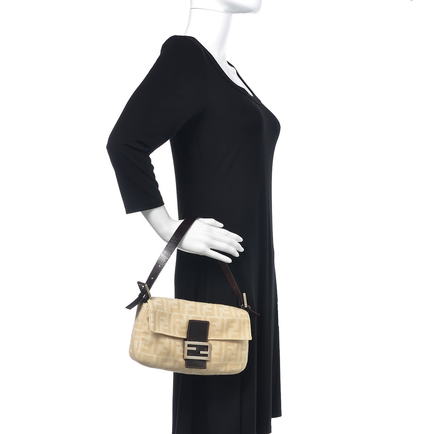 Fendi Zucca Baguette Beige 2 of 11
