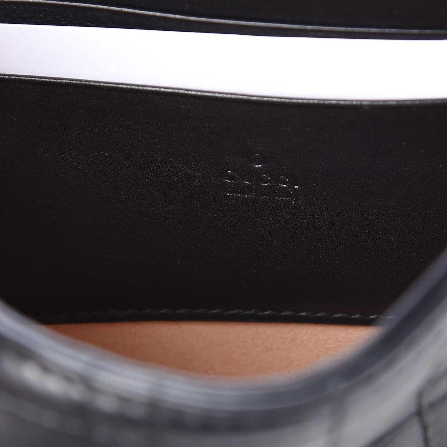 Calfskin Matelasse Mini Pearly GG Marmont Chain Wallet Black