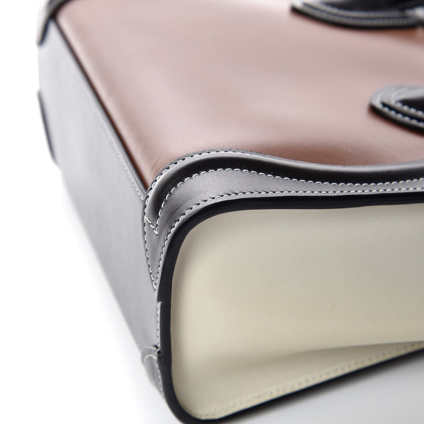 Smooth Calfskin Nano Tri-Color Luggage Chestnut