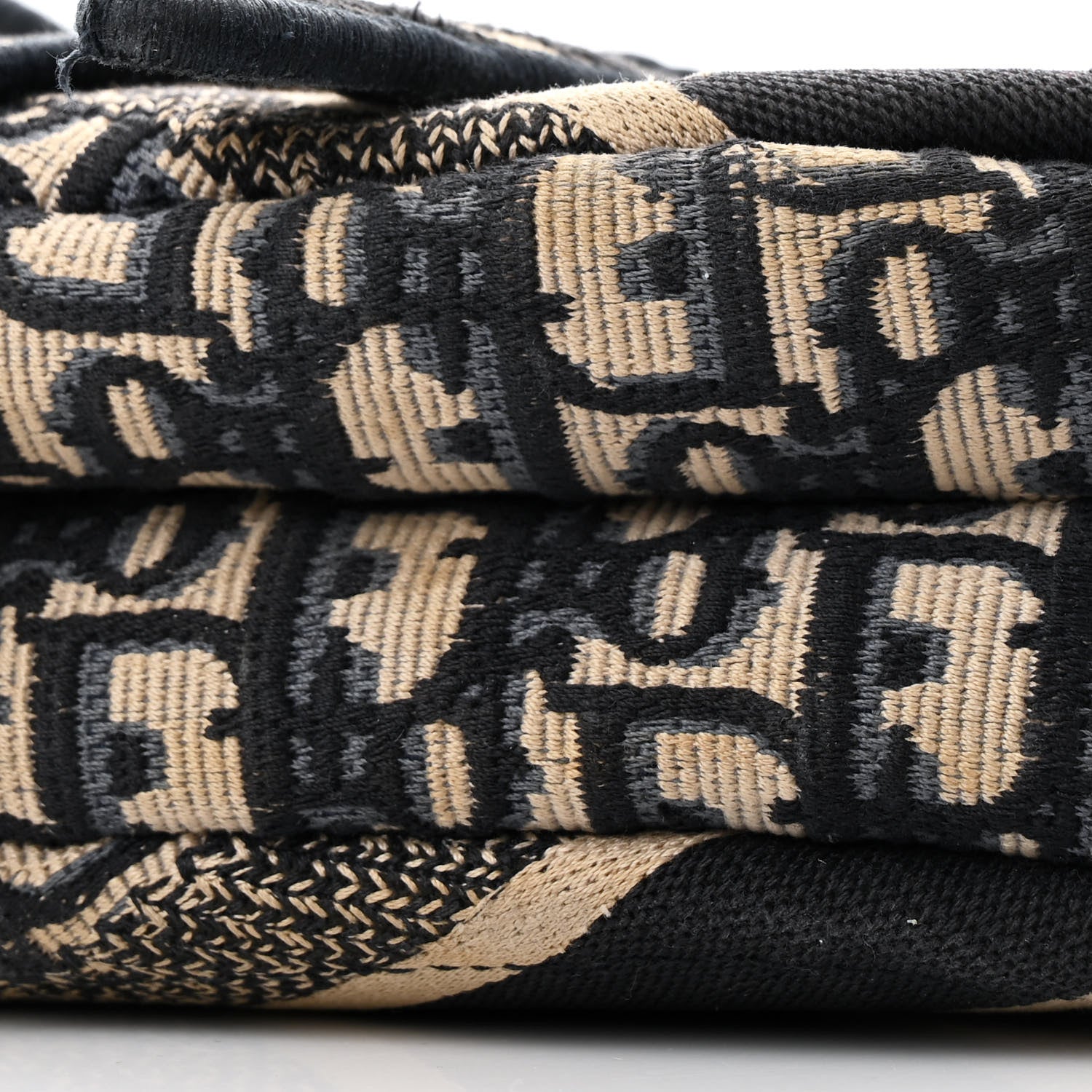 Christian Dior Oblique Embroidered Saddle Bag Blue 10 of 11