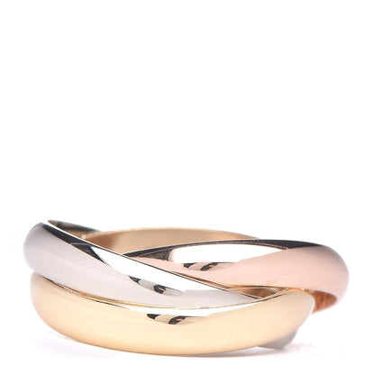Cartier 18K Pink Yellow White Gold Classic Les Must De Trinity Ring 53 6.25 3 of 4