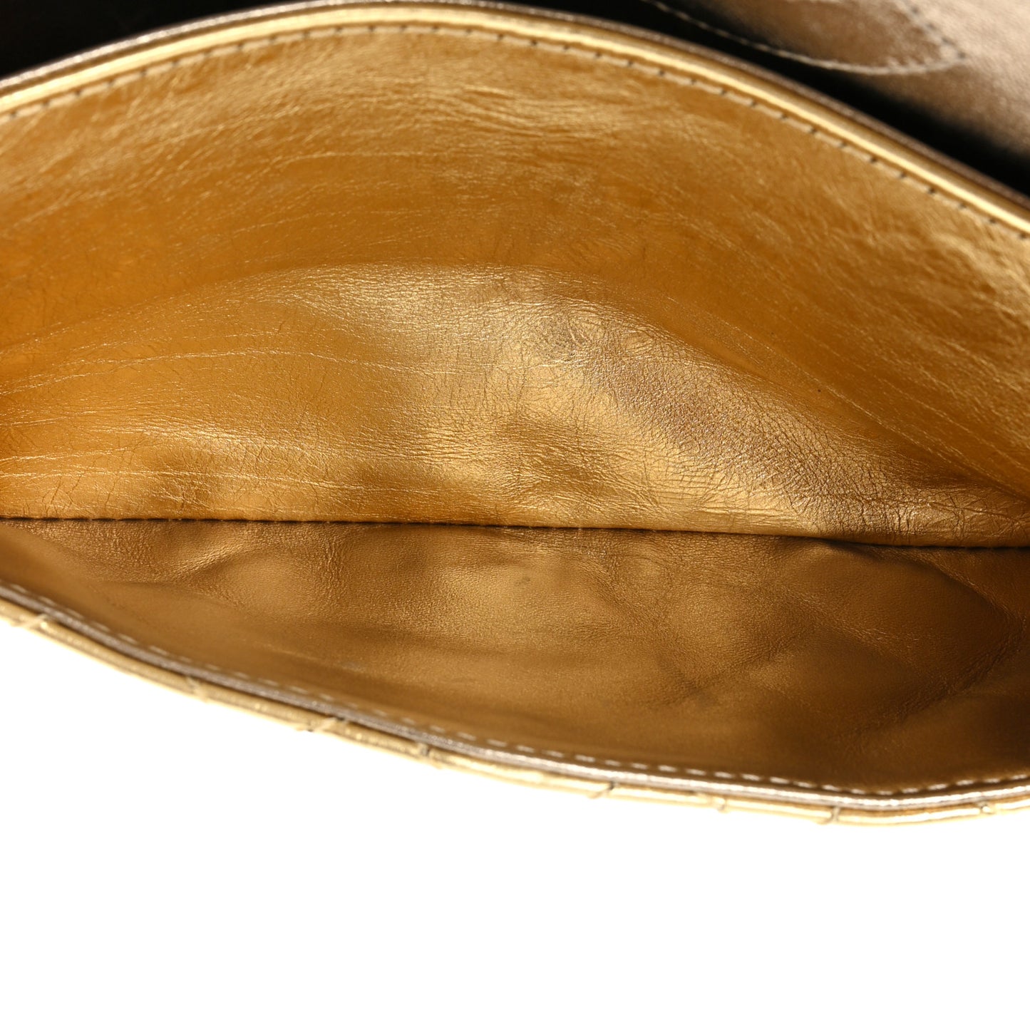 Metallic Aged Calfskin Quilted 2.55 Reissue 225 Flap Gold