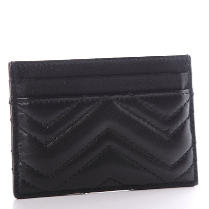 Gucci Calfskin Matelasse GG Marmont Card Holder Black 2 of 9
