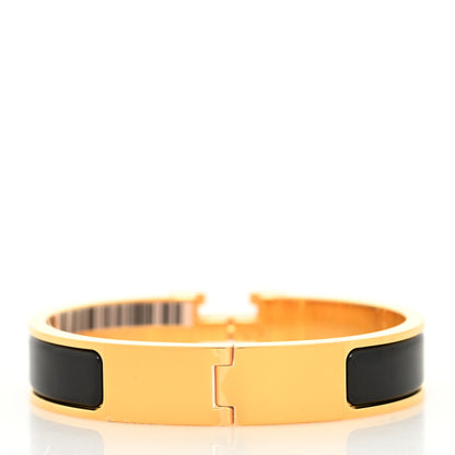 Hermes Enamel Narrow Clic Clac H Bracelet PM Black 3 of 5