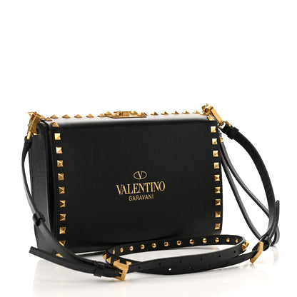 Valentino Garavani Grainy Calfskin Rockstud Alcove Clutch Black 3 of 10