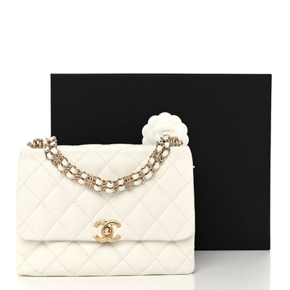 Chanel Caviar Quilted Coco First Flap White 11 of 11