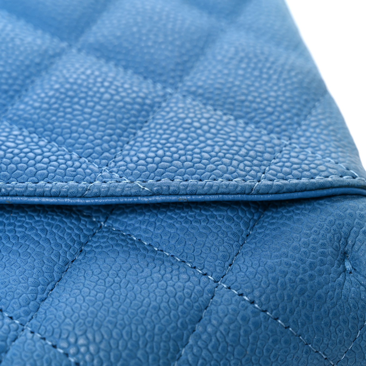 Chanel Iridescent Caviar Quilted Clutch With Chain Flap Blue 19 of 19