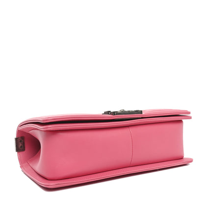 Chanel Calfskin Chevron Quilted Medium Boy Flap Pink 4 of 11